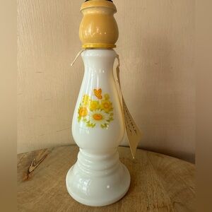 Floral White and Yellow Decorative candle holder